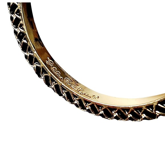 Lilly Pulitzer Signed Gold Tone Bangle Bracelet - Picture 3 of 4